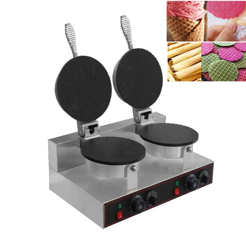 Commercial Double Round Waffle - Waffle Cone Maker recension och pris