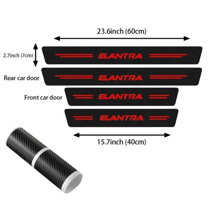 Car Front Rear Door Threshold  - Crepe Pan Carbon recension och pris